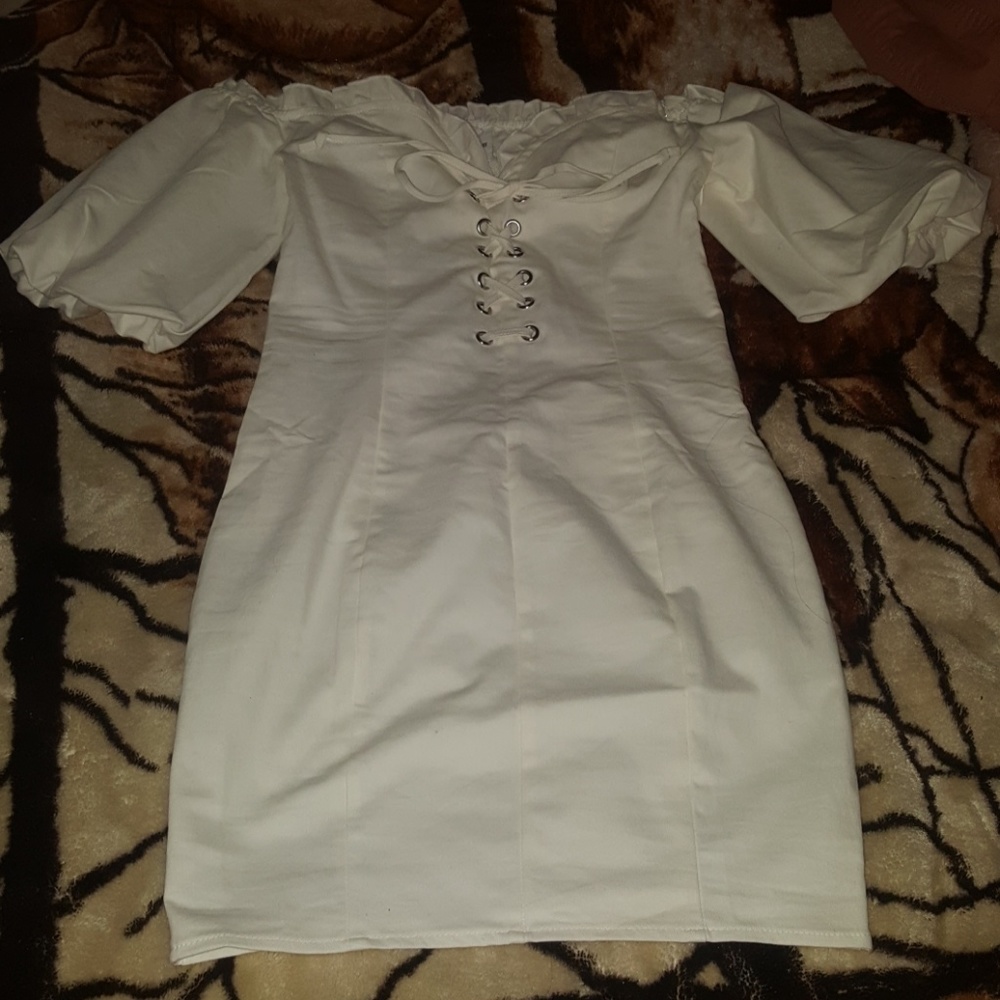 Off The Shoulder White Dress